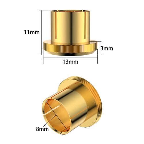 Audiocrast 10x RCA Caps, Gold Plated Copper RCA Protective Caps RCA Noise Stopper HiFi RCA Dust Caps Protective Covers for RCA Chassis RCA Sockets RCA Plug Jacks to Prevent Dirt, RF, RFI, EMI