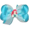 DS-283M Medium Little Mermaid Ariel Double Layer Overlay Bow
