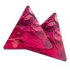 2 x Triangle Coasters - Red Lipstick Makeup Effect Cork Backed MDF Glossy Tea Coffee Accessory #51870