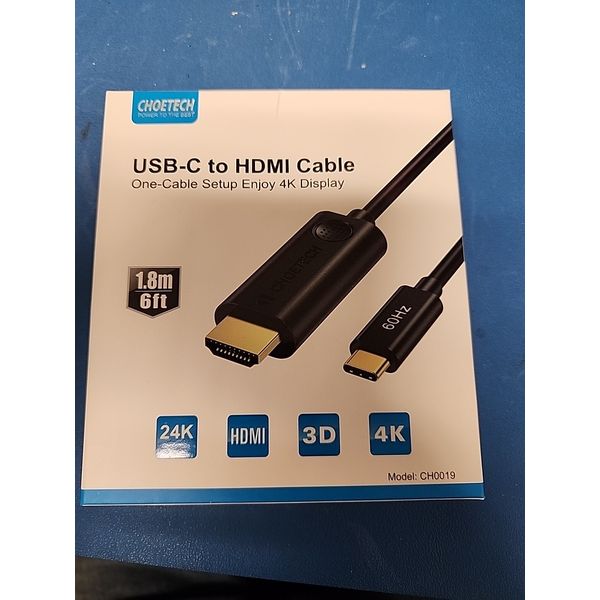 USB-C to HDMI cable Choetech CH0019, 1.8m (black)