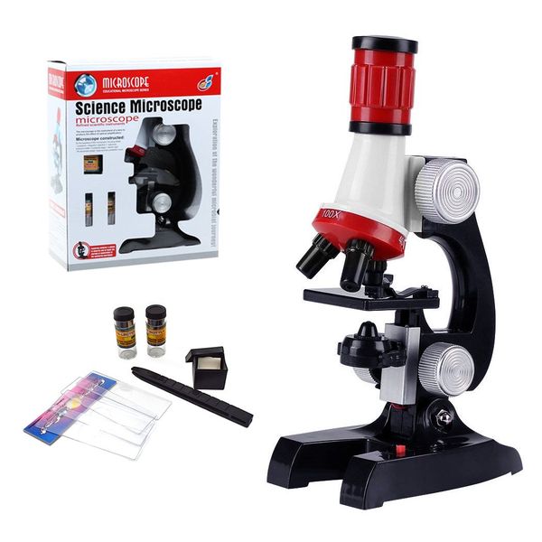 HONPHIER Microscope for Children Kids Microscope 100x 400x 1200x Magnification Microscope Kit with LED Kids Toys