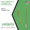 Brown Applicator, 6", Triangular Tip, Serrated, Cooper