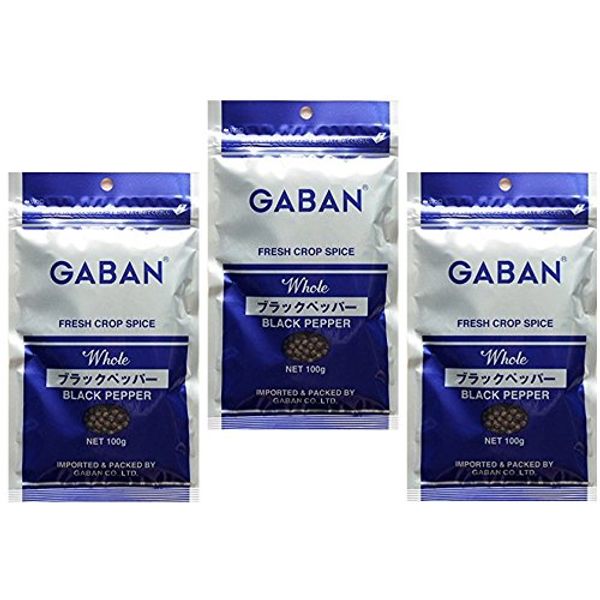 GABAN Black Pepper Hole (Bag), 3.5 oz (100 g) x 3 Bags