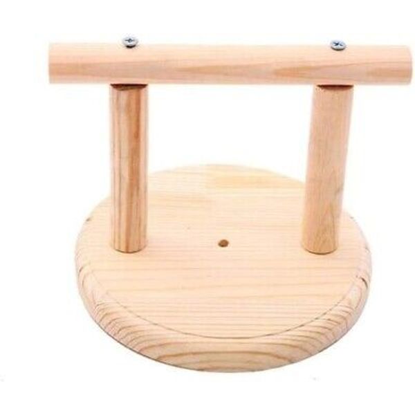 Natural Wood Bird Perch Stand,Playground, Bird Play Gym Toys (6.2 in x 4.7 in )