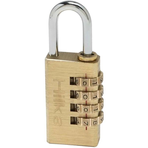 Hilka 70760030 Brass Combination Padlock, 30 mm