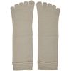 Non-Slip 5 Toe Socks for Women 3305 Beige