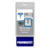 Pharmacist Badge Buddy Vertical w/Height & Weight Conversion Charts (Oversized, Navy)