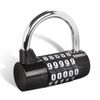 SISAV 5 Digit Combination Lock,Gym Padlock,Replaceable Combination Lock,Suitable for School Lockers,Tool Boxes,Fences,Black(1 Pack)