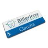 Premium Domed Personalised Printed Logo Names Badges White, Silver & Gold