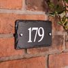 House numbers in rustic slate with 3 digits