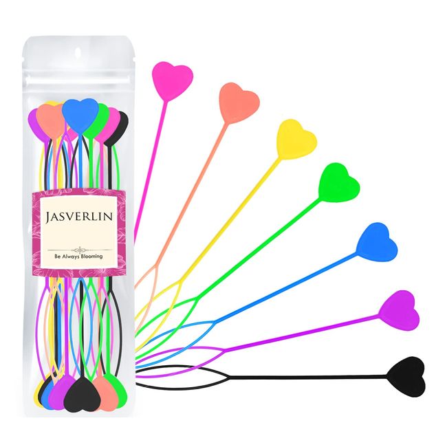 JASVERLIN Hair Beads Tool, Quick Beader Topsy Hair Tail Tool for Hair Braids Loading Beads on Hair, Kids Girls Ponytail Beading Maker 7 Color Set 15 pcs