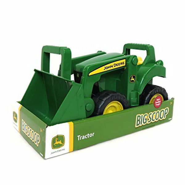 John Deere Big Scoop Tractor Toy with Loader - Officially Licensed John Deere Tractor Toys - Toddler Sand Toys Ages 3 Years and Up - 15 Inch