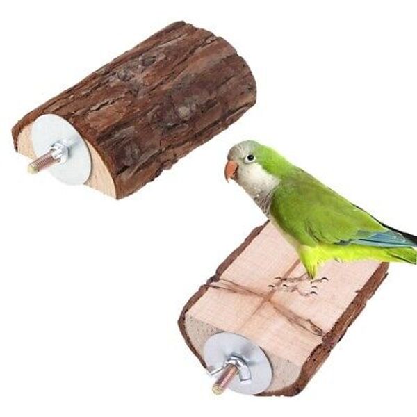 Natural Wood Bird Perch Stand,Playground, Bird Play Gym Wood Perch Stand