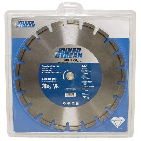 Stens 309-400 Asphalt/Green Concrete Blade Replaces 14" Asphalt/Green Concrete Blade