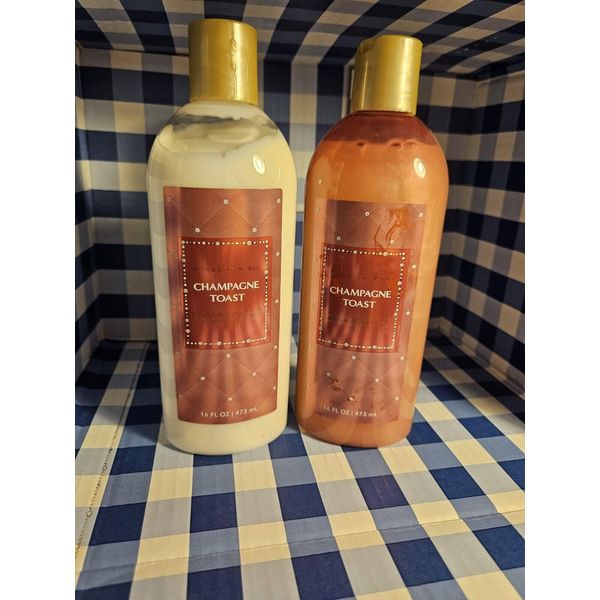 2 Champagne Toast Moisturizing Shampoo & Conditioner bath body set 16 FL Oz