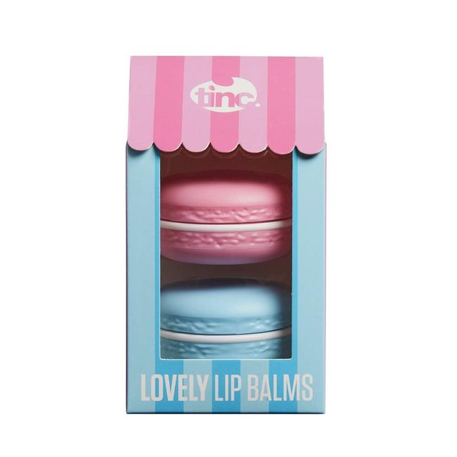 Tinc Moisturising Lip Balm Gift Set, Macaron Design Scented, Blue, 2 Count