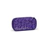 satch Pencil Case Extra Large with Divider Zip Pocket Pen Holder Set Square Viewing Window for Timetable Bright Faces Purple