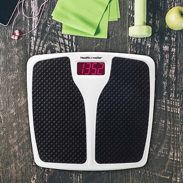 New Health o meter Digital Body Weight Scale, Black and White, 350lb Capacity