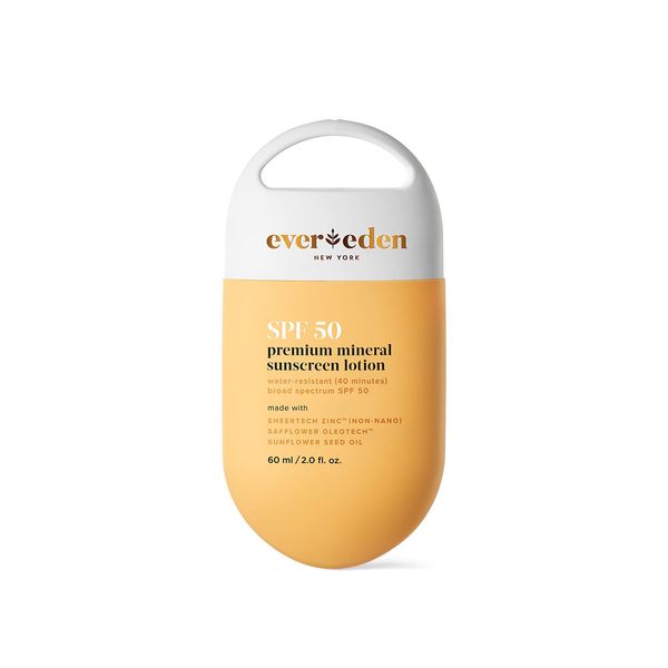 Evereden Premium Mineral Sunscreen SPF 50, 2 fl oz. | 100% Non-nano Sunscreen with Zinc Oxide | Waterproof and Sweatproof | Natural Sunscreen for Babies, Kids and Adults with Sensitive Skin