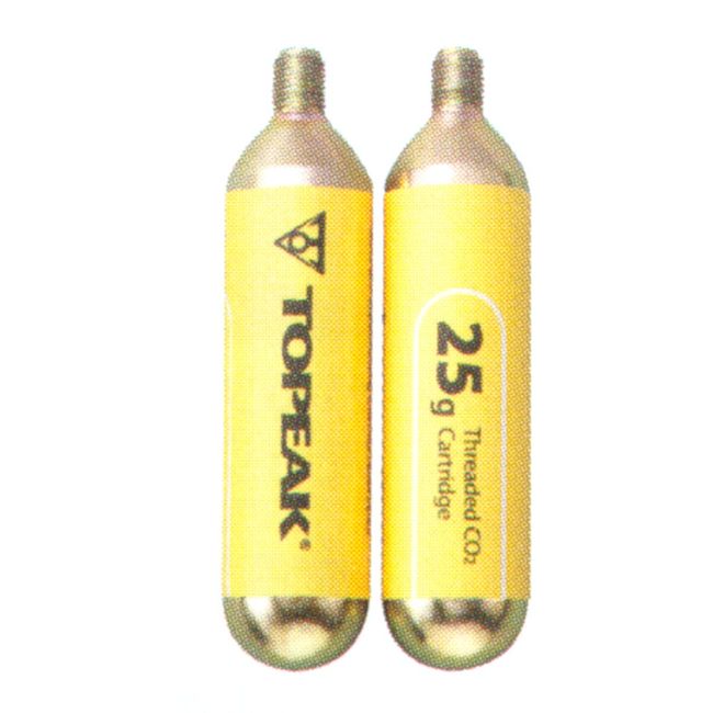 Topeak 25 g CO2-Cartridge with Thread. 2 piece set