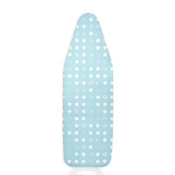 Wool Reversible Fitted Ironing Board Cover - 2 in 1 - One Side Wool One Side Cotton (Fits 54" x 18" Standard Ironing Boards) (Aqua Blue)