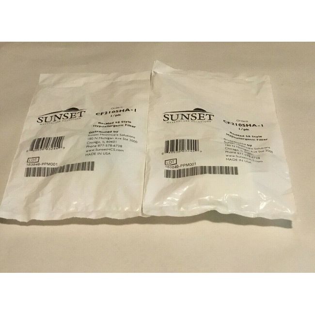 2 - Sunset ResMed S8Style Hypoallergenic Filter CF2105HA-1 - NEW