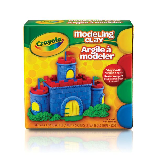 Crayola Modeling Clay, 4 Classic Colors (16 oz), Art and School Supplies for Kids, Gifts for Boys & Girls