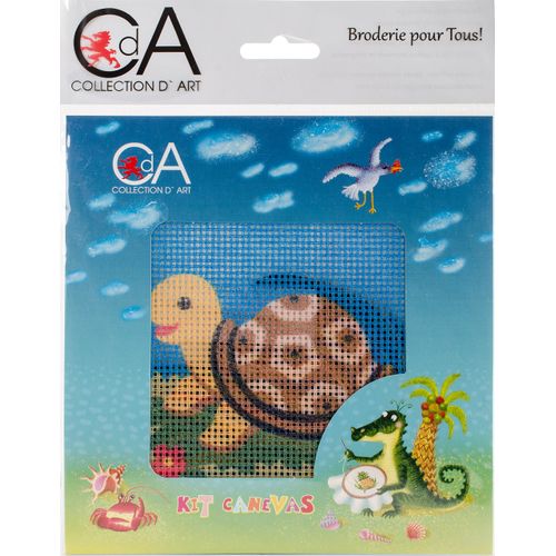 RTO Collection D'Art Stamped Needlepoint Kit 15X15cm, Teddy Bear