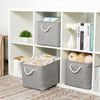 Bidtakay Storage Baskets Gray 3 Pack Shelf Baskets Collapsible Storage Bins for