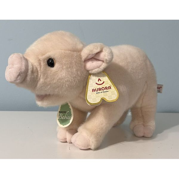 Aurora Babies 11" Piccolo Pig Plush Stuffed Animal Farm NWT