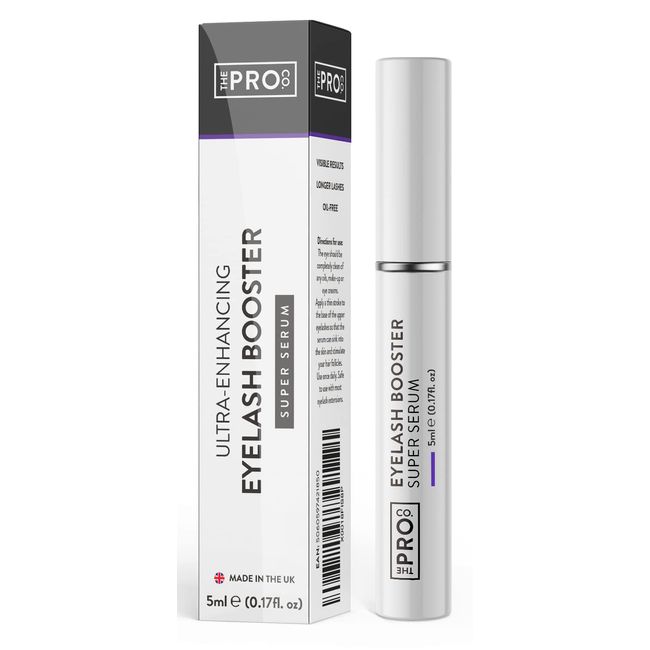 Ultra Enhancing Eyelash Booster Growth Serum 5ml - Eyelash Growth Serum & Eyebrow Growth Serum Longer - Thicker, Stronger and Healthier Lashes & Brows - Vegan Powerful Booster Lash Serum - The Pro Co.