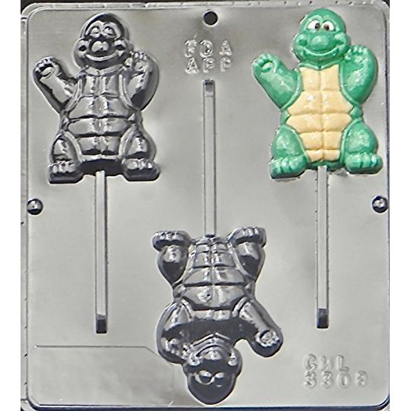 Turtle Boy Lollipop Chocolate Candy Mold 3308