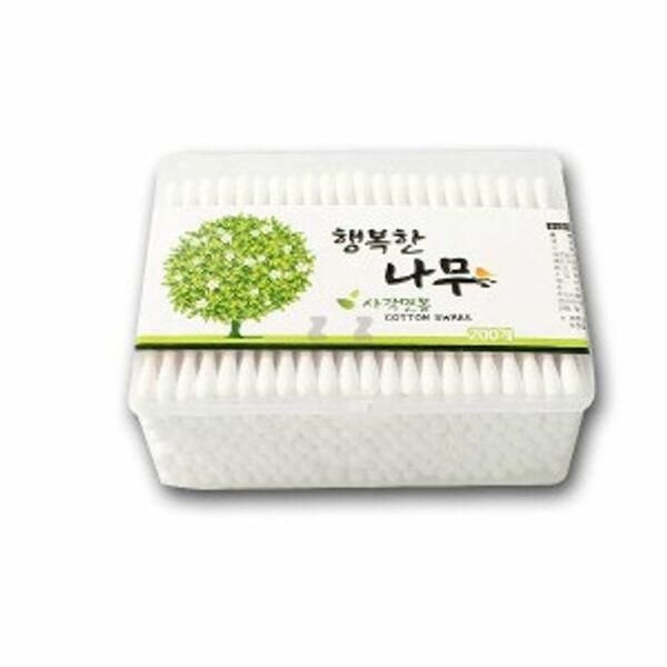 Happy Tree Square Cotton Swab Ear Pick Ear Cleaning Makeup