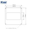 Kair Wall Plate 150mm x 70mm for Rectangular Ducting