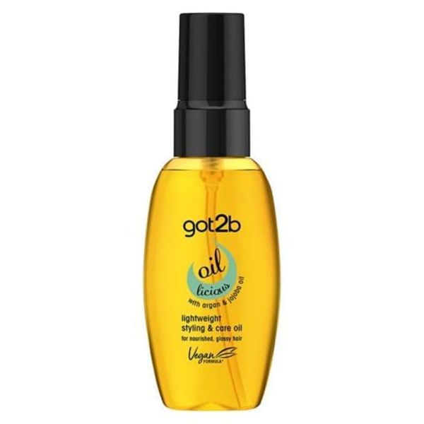 Schwarzkopf got2b Oil-licious Styling Oil, Vegan, Contains Argan Oil to Reduce Frizz and Leave Hair Sleek 50 ml