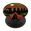 Camping With Tent, Retro Sunset PopSockets Standard PopGrip