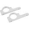 Model T Polished License Plate Brackets, 2 Hole Size