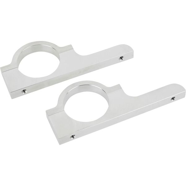Model T Polished License Plate Brackets, 2 Hole Size