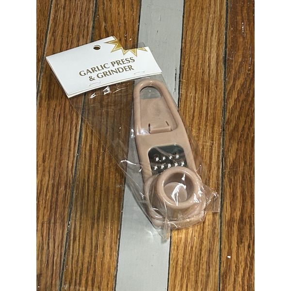 Peach Garlic Press & Grinder