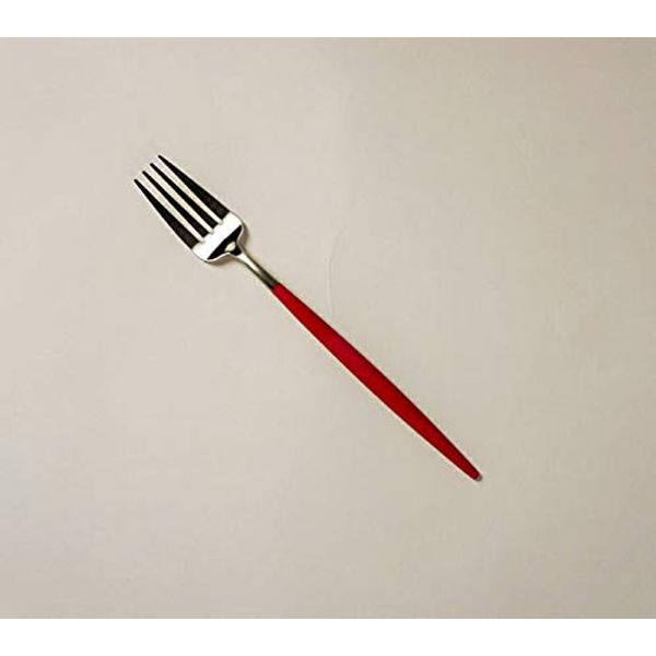 Cutipol GOA Red Silver Table Fork G004R