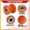 Partuto Chain Roller Pulley Tensioner/for Motorcycle 8mm 10mm 2 Set Orange Replacement