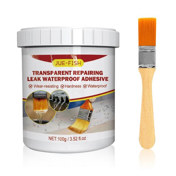 100 g Transparent Waterproof Coating Agent, Invisible Waterproof Sealant for Bathroom, Toilet, Tiles, Walls, Roof