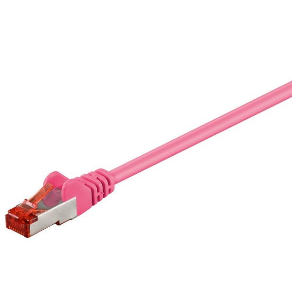 Goobay 94437 CAT 6 patch cable S/FTP (PiMF) magenta - LSZH halogen-free CU