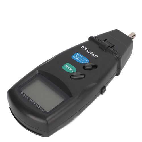 DT6236C 2 in 1 Digital Tachometer, 19999RPM Optoelectronic and Non-Contact Tachometer, Digital Speedometer for Automotive Construction