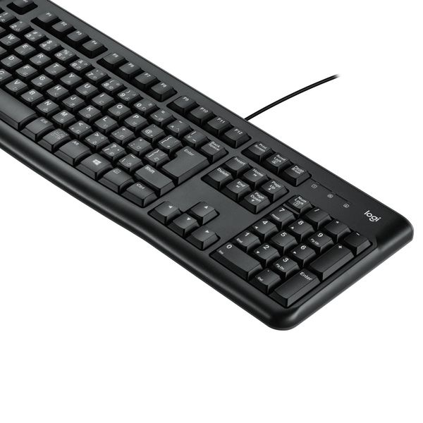 Logicool K120 Waterproof Silent Wired USB Keyboard with Numpad, Thin Design