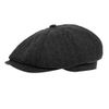 JMC Trading Company Grey Herringbone 8 Panel Tweed Cap 59CM