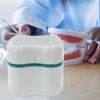ROSENICE Denture Bath Box False Teeth Storage Container Case with Rinsing Basket (Green)