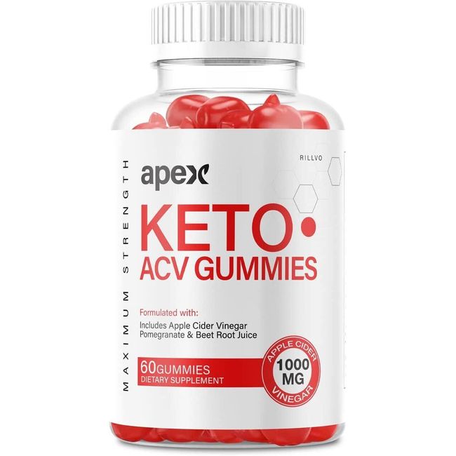 Apex Keto ACV Gummies Apex Keto Advanced Formula Overall Wellness Support (60...