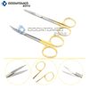 2Pcs SuperCut Iris  Scissors 4.5'' Straight + Curved Surgical DENTAL Veterinary