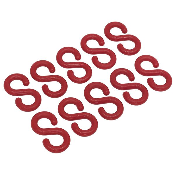 Sealey RSH10 Plastic Chain S-Hook, Red